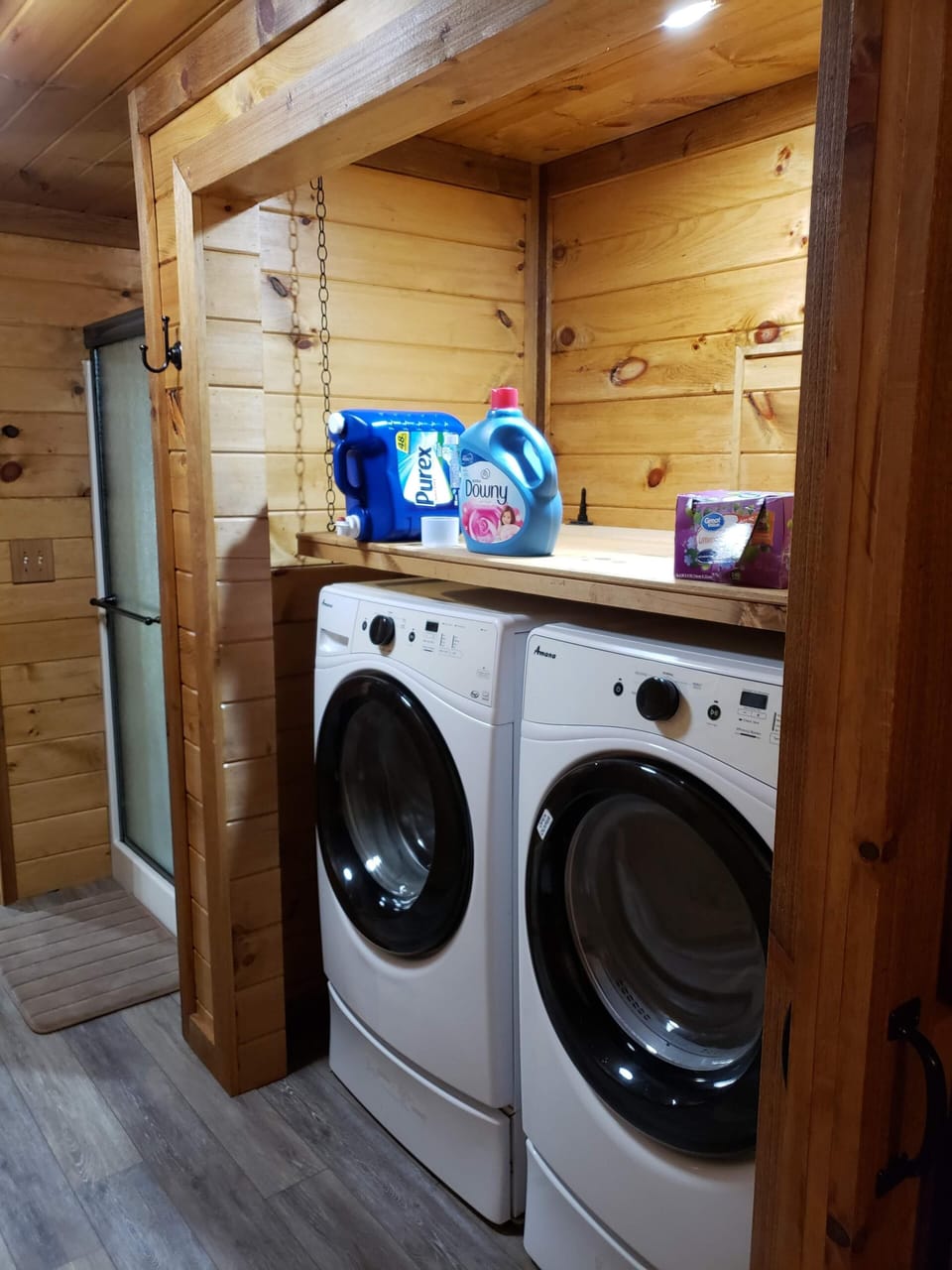 Walk-In Shower & Laundry Room Off Of The Downstairs Master Suite.