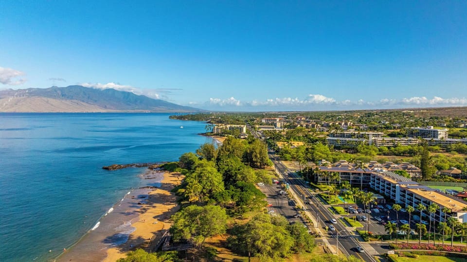 SOUTH KIHEI ROAD AND BEACHES AERIAL VIEW