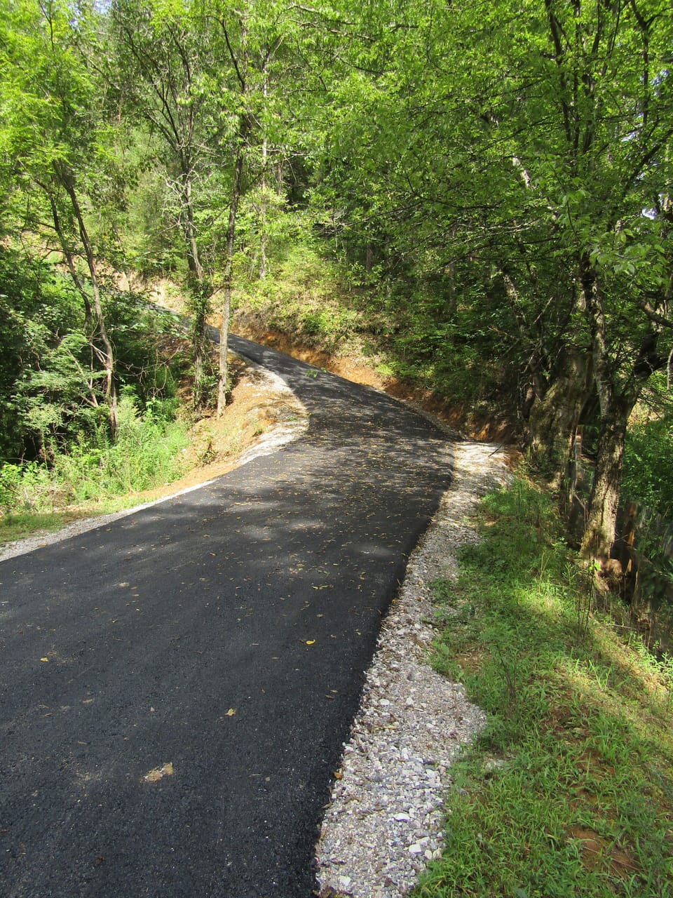 New paved road to cabin