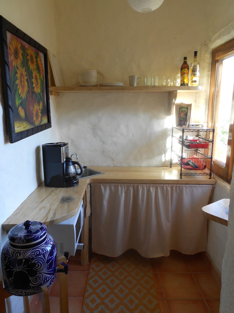 Level 3 kitchenette with microwave, full refrigerator, coffee maker, hot plate