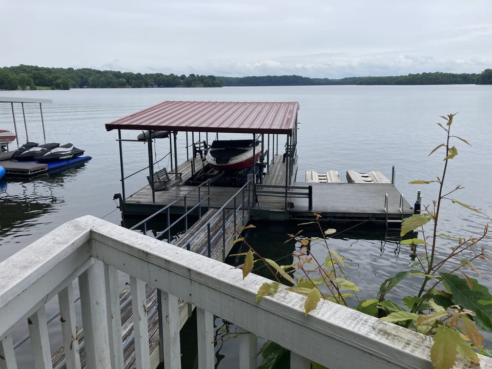 Private dock for boating, swimming, and fishing.