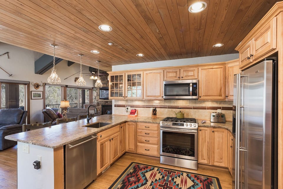 Fully stocked kitchen
