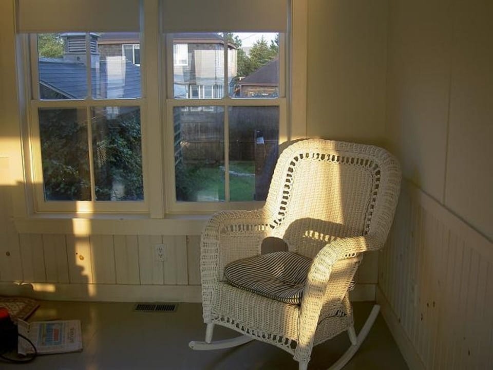 Alcove off living room overlooking the garden