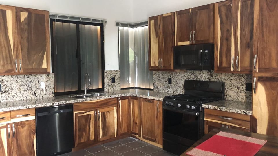New kitchen cabinets, countertops and appliances in the summer of 2021