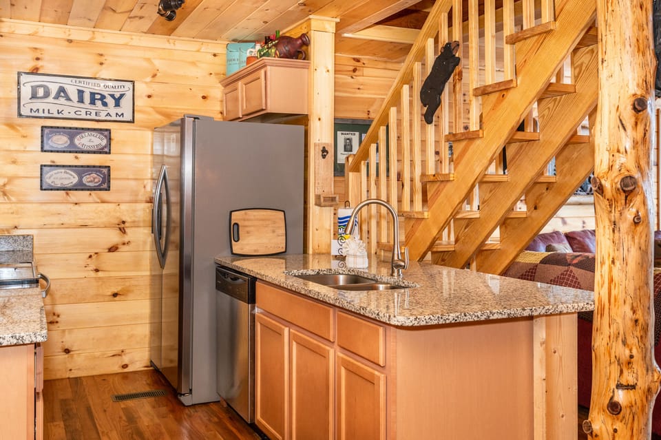 Kitchen, fully stocked, with everything you may need for a home cooked dinner!