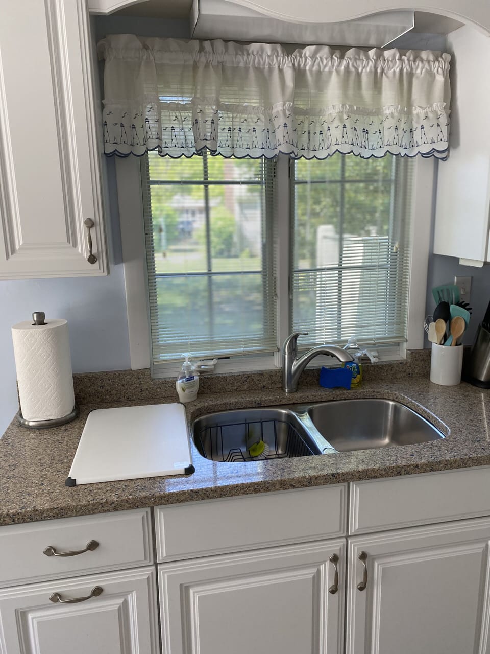 Kitchen sink area.