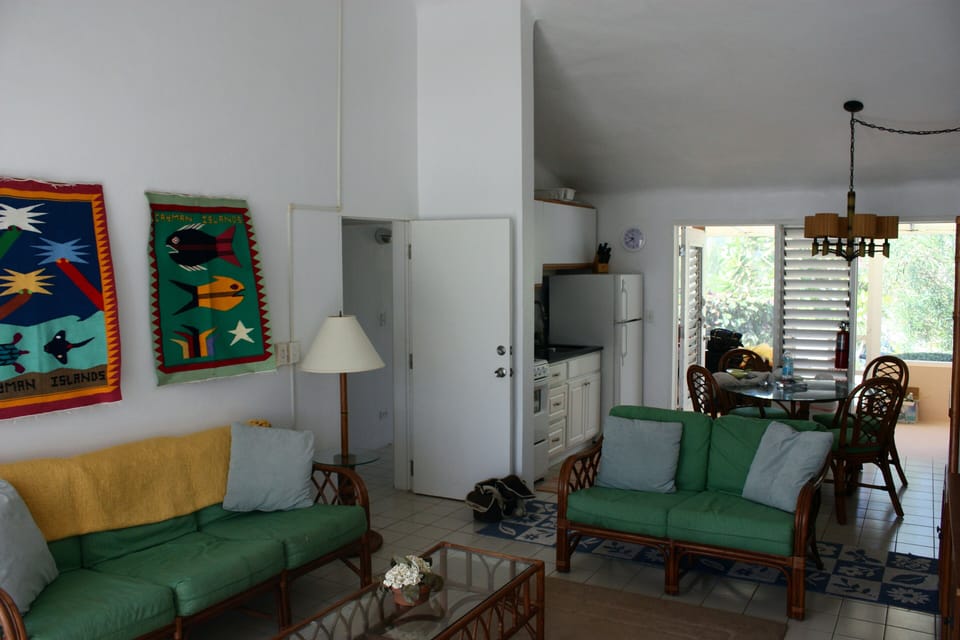 Living Room area and Kitchen area.