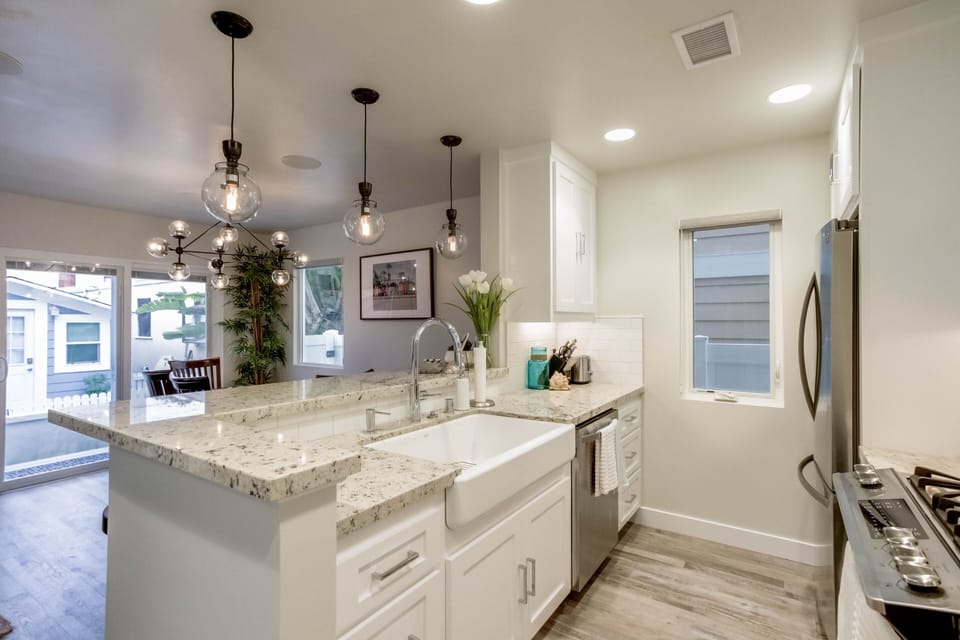 Open-Air Kitchen.  Opens up to dining room and living room.