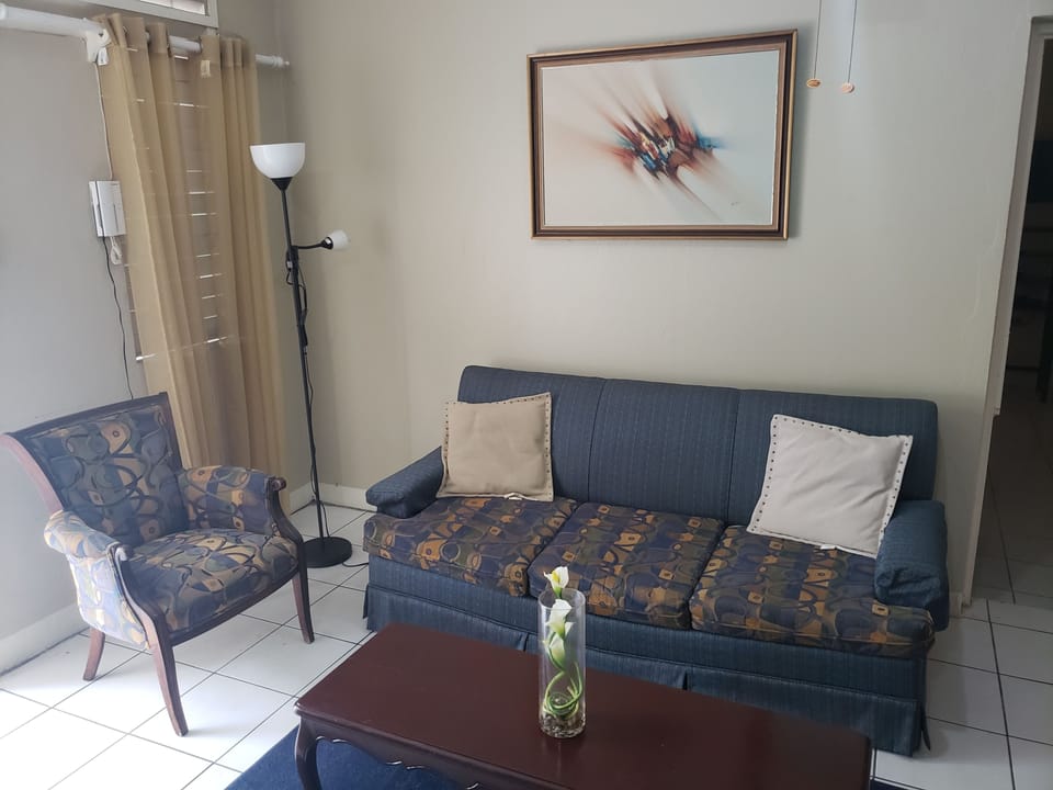 Deluxe Apartment, 1 Queen Bed, Non Smoking | Living room | Flat-screen TV