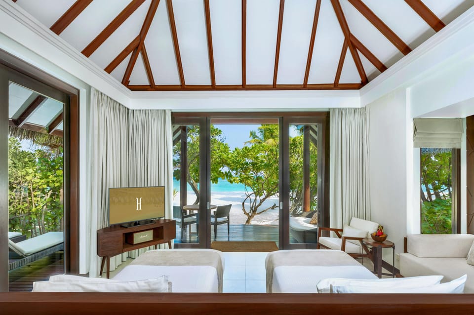 Two Bedroom Family Beach Villa | Free minibar, in-room safe, individually decorated