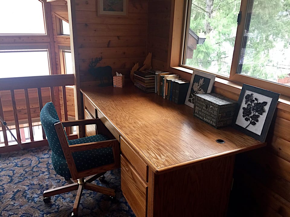 There's a desk and wifi in case you really have to work.