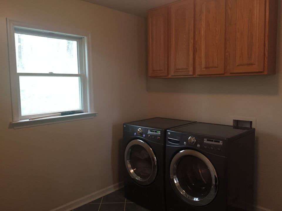 Laundry Room with Front Loading Washer and Dryer