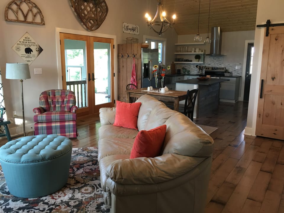Living room , dining , and kitchen 