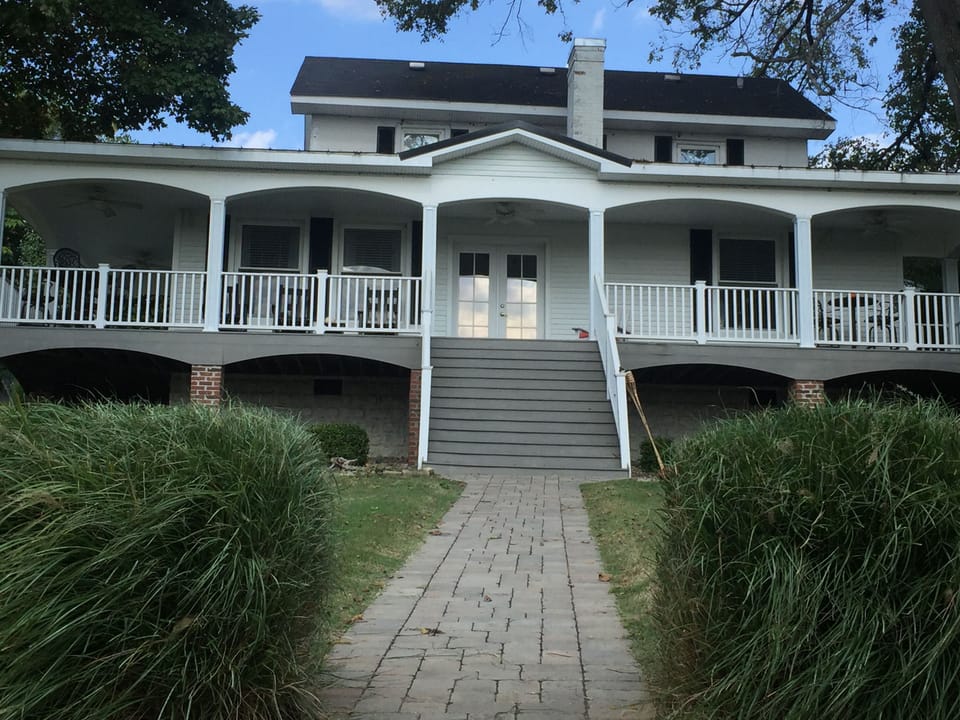 front view right before steps to shoreline