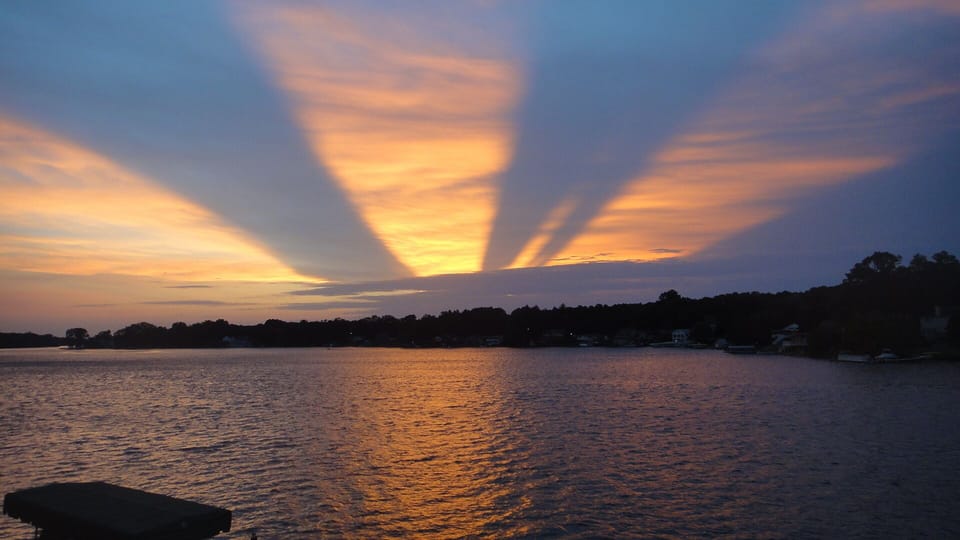 Just one of the many sunsets from the living room