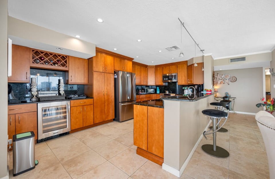 Kitchen with Wine Refrigerator