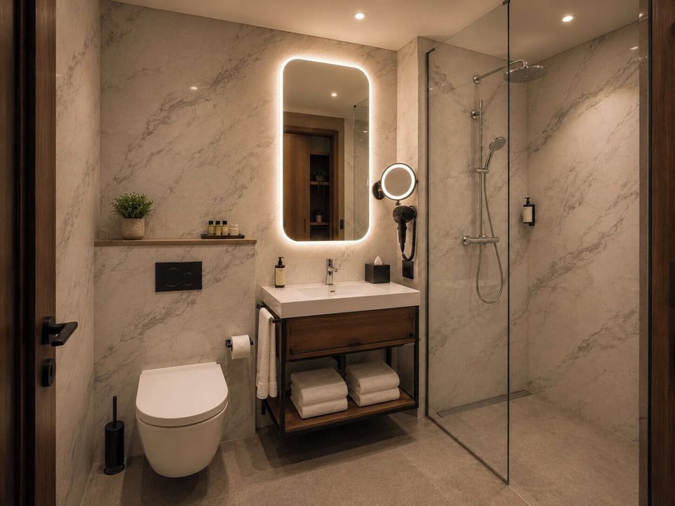 Executive Double Room | Bathroom | Free toiletries, hair dryer, towels, soap