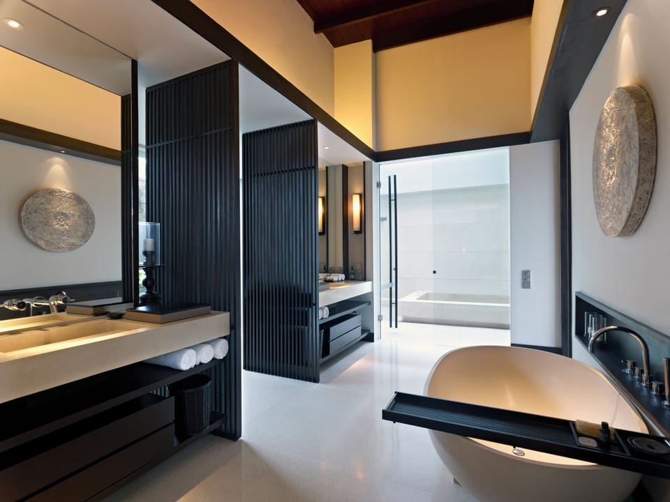 Soori Estate | Bathroom | Separate tub and shower, deep soaking tub, designer toiletries