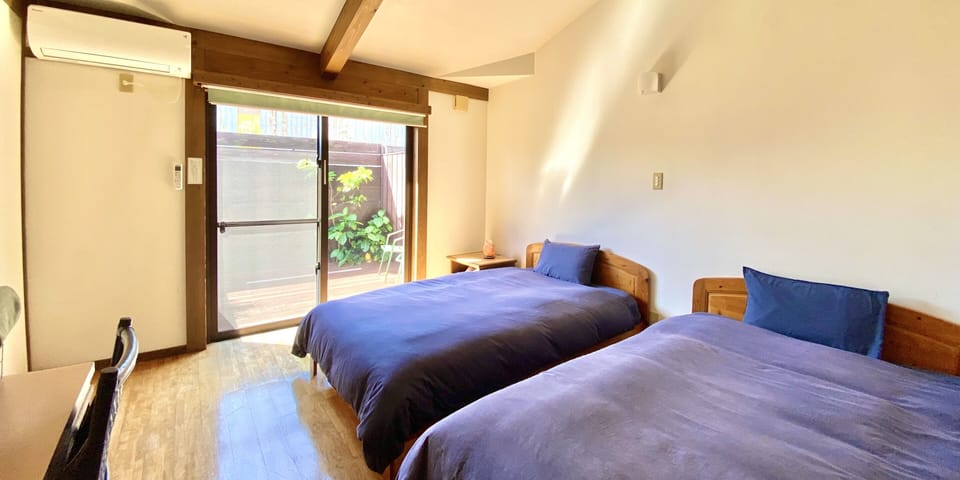 Healing eco room(Twin), Non Smoking | 6 bedrooms, desk, free WiFi, bed sheets