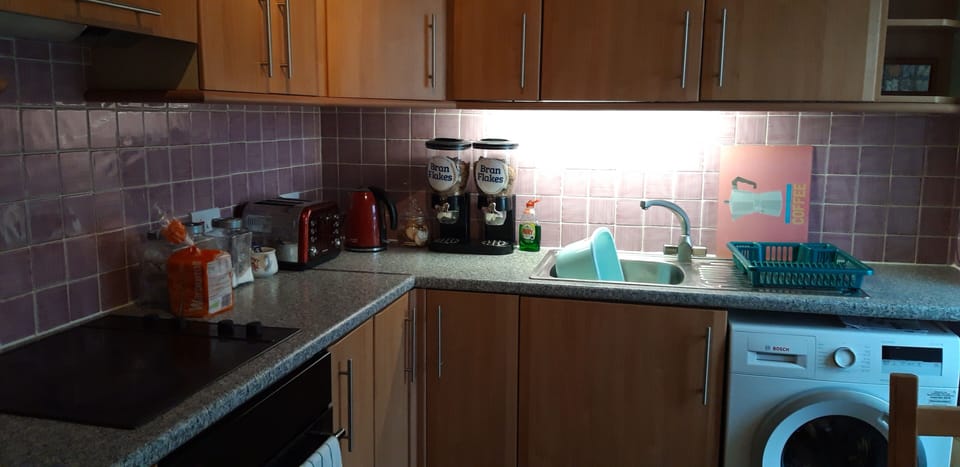Shared fridge, microwave, electric kettle