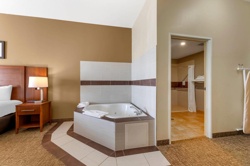 Suite, 1 King Bed, Accessible, Non Smoking (Roll-In Shower) | Desk, iron/ironing board, cribs/infant beds, rollaway beds