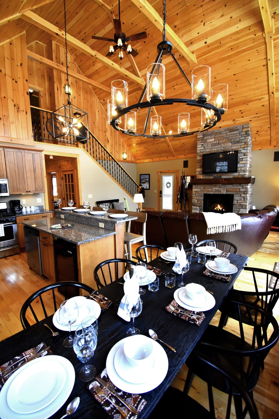 Plenty of room for everyone to dine at the large dining table and bar
