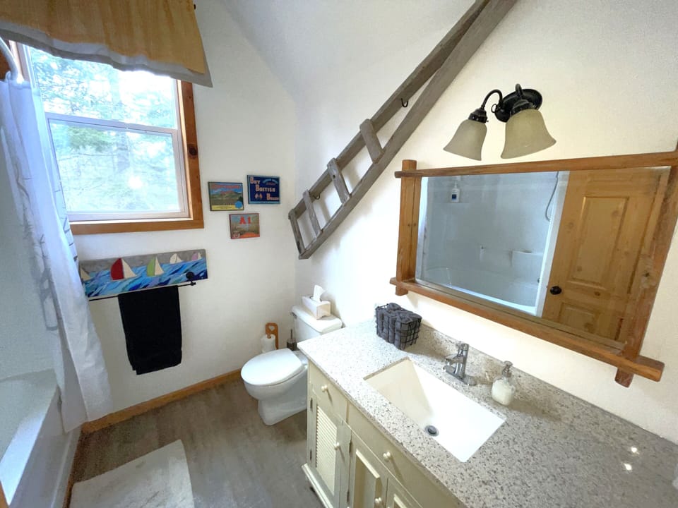Full bathroom on second floor. Another full bathroom on main floor.