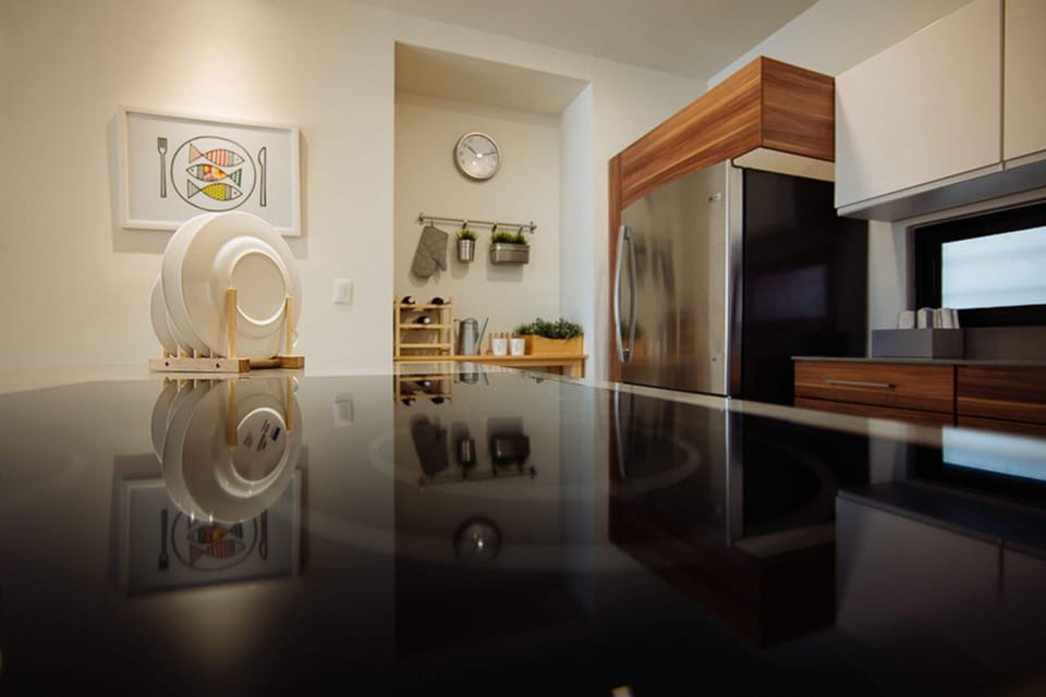 Apartment, 2 Bedrooms | Private kitchen | Fridge, microwave, stovetop, cookware/dishes/utensils