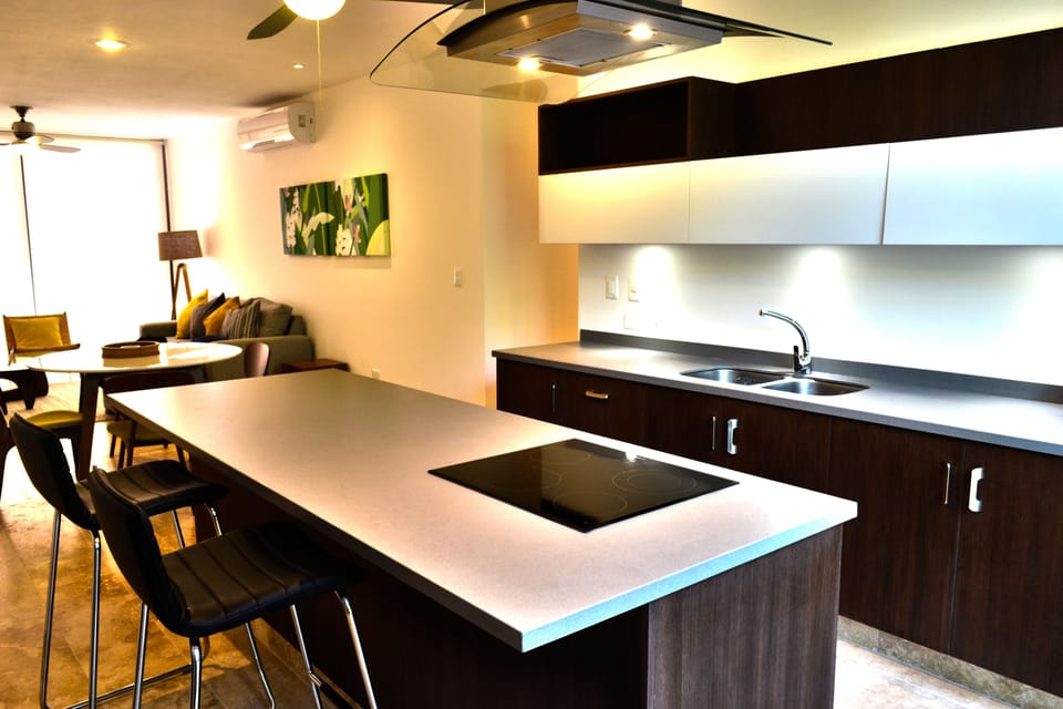 Apartment, 2 Bedrooms | Private kitchen | Fridge, microwave, stovetop, cookware/dishes/utensils