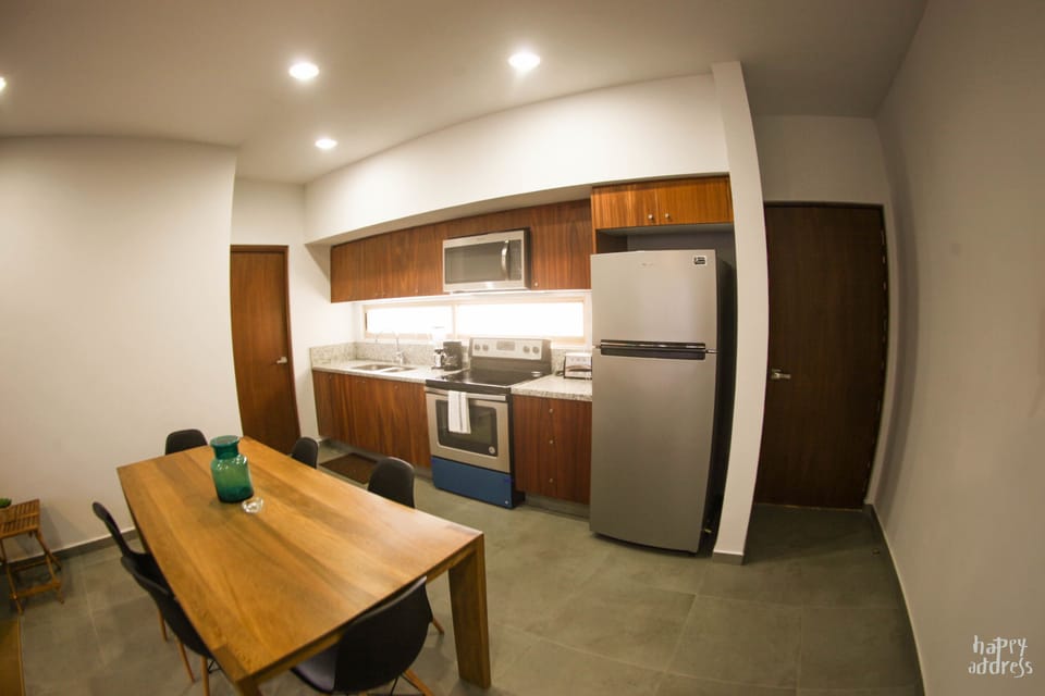 Apartment, 2 Bedrooms | Private kitchen | Fridge, microwave, stovetop, cookware/dishes/utensils