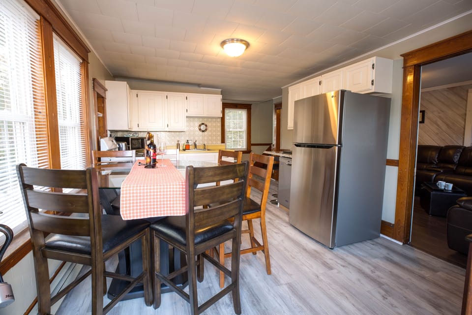 Fully stocked kitchen with all you need for your stay. 