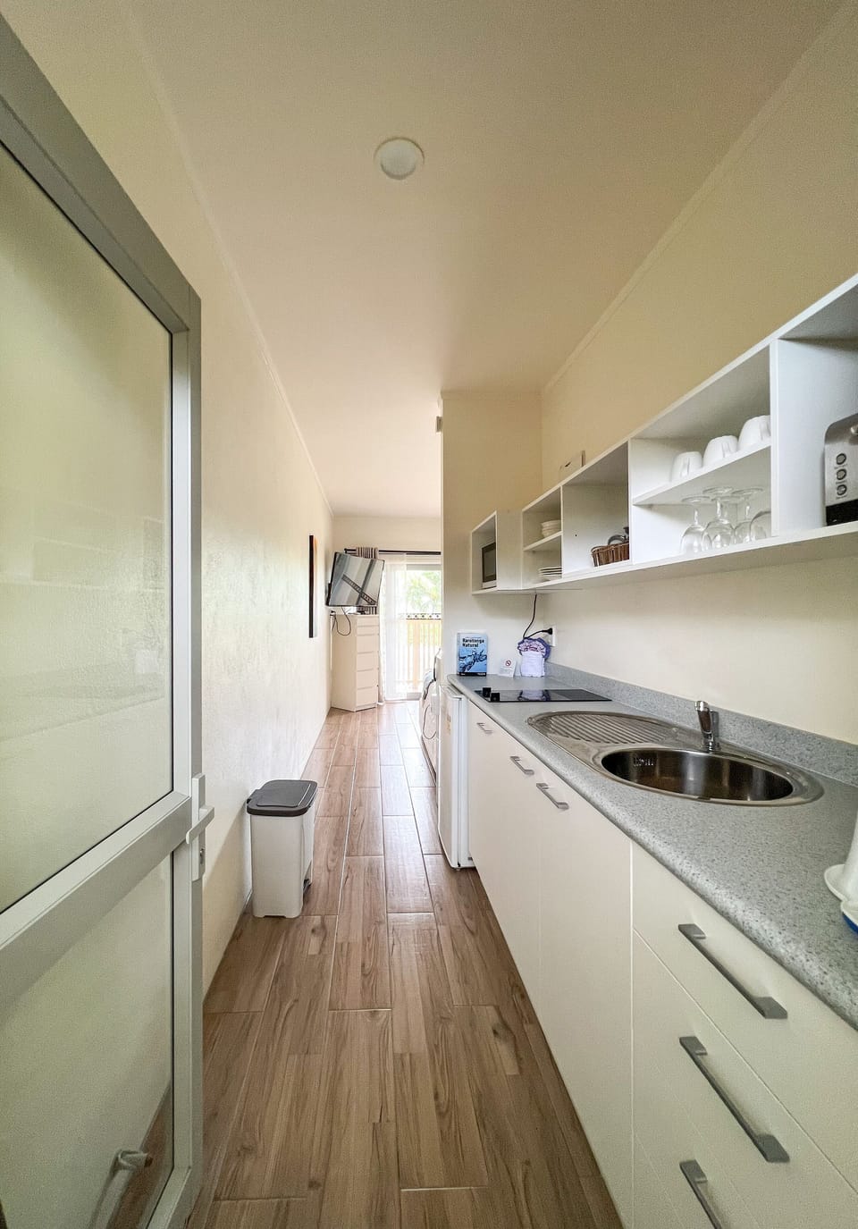 Studio, Ocean View | Private kitchen | Fridge, microwave, stovetop, electric kettle