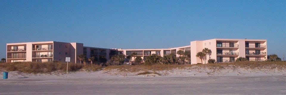 View of the condo from the ocean.  

