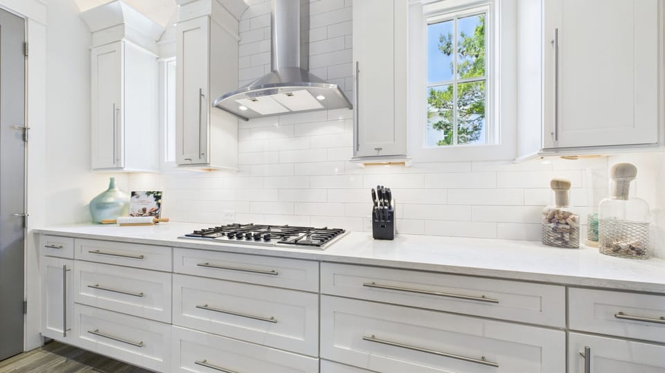 Fully stocked chefs kitchen gas stove - double wall oven
