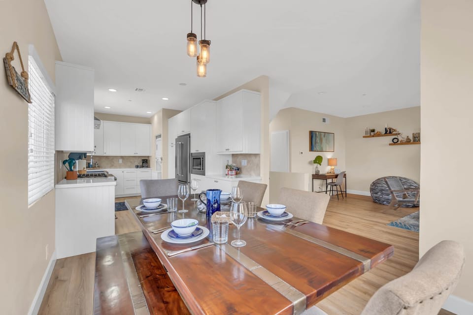 dining room and kitchen