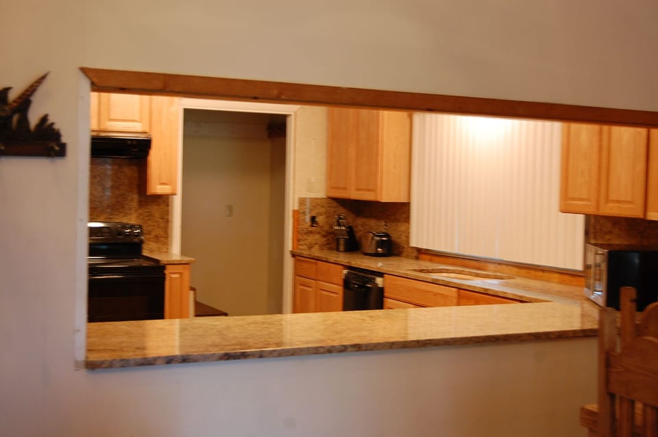 View from den into kitchen