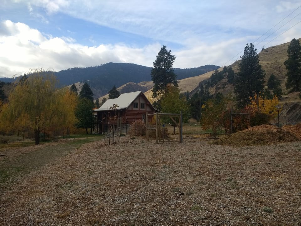 View of cabin from the north