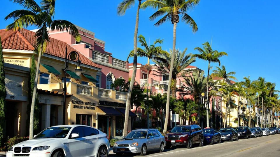 Stroll down Fifth Ave S all the way to the beach to discover dining shopping