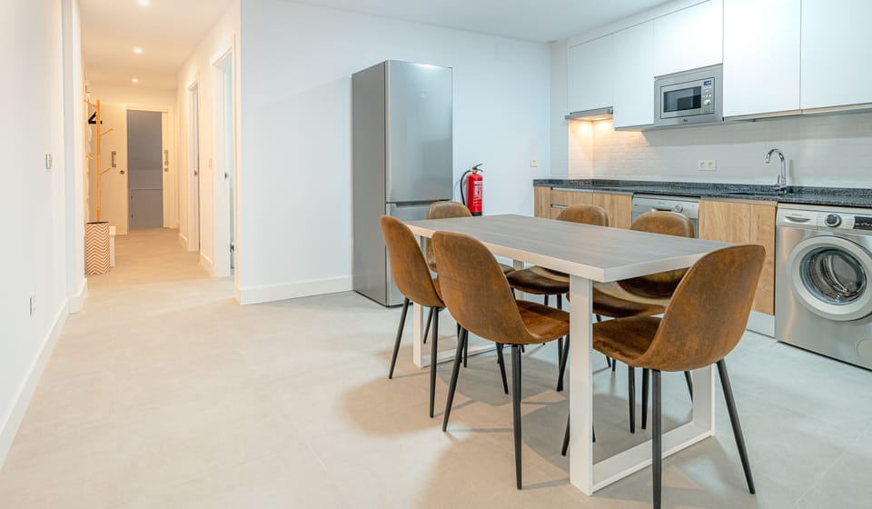 Deluxe Apartment, 2 Bedrooms | Private kitchen | Full-size fridge, microwave, stovetop, dishwasher