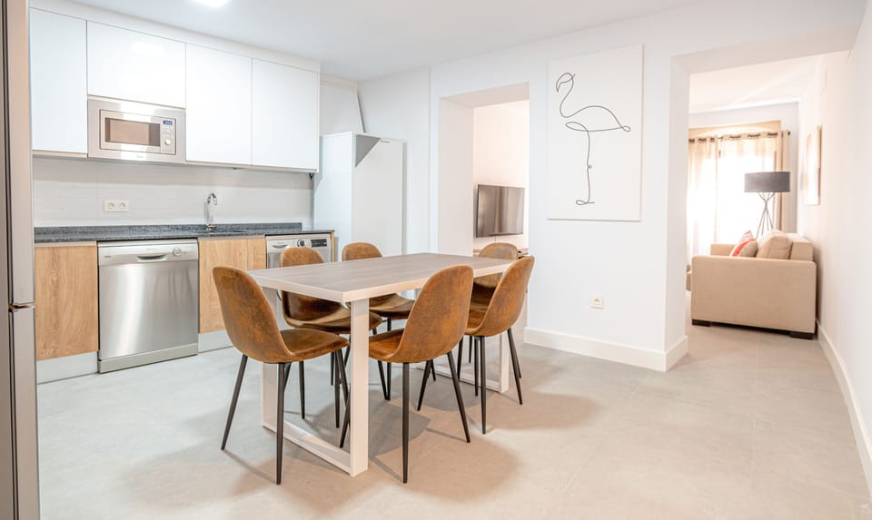 Deluxe Apartment, 2 Bedrooms | Private kitchen | Full-size fridge, microwave, stovetop, dishwasher