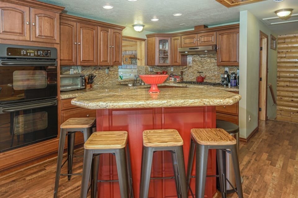 Fully stocked gourmet kitchen with everything to prepare and serve amazing meals