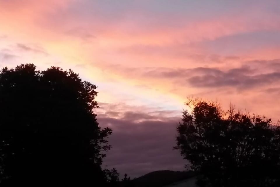 Sunset from the back Deck
