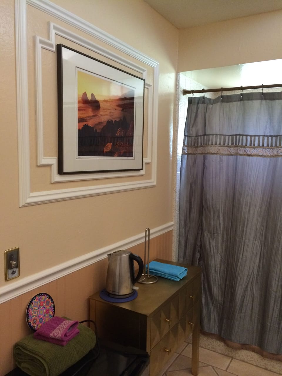 Bathroom with double shower.