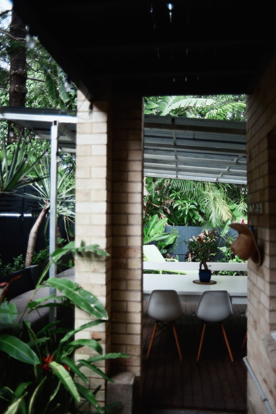 Undercover access from laundry, outdoor shower across to entertaining area