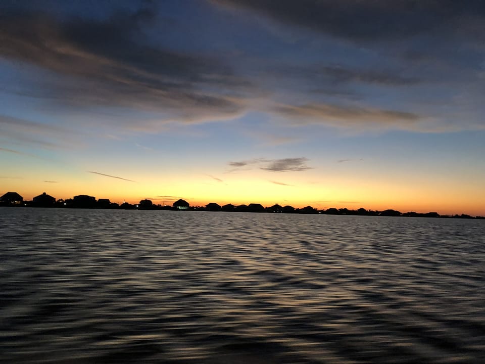 Sunrise over the lake camps