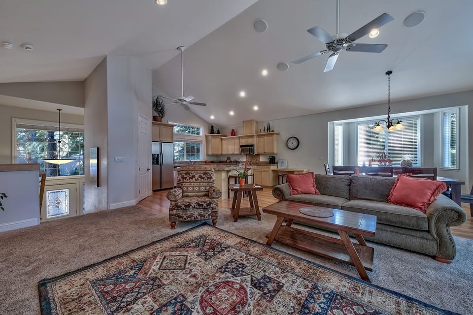 Great Room - Upstairs great room, open kitchen, dining and living room.
