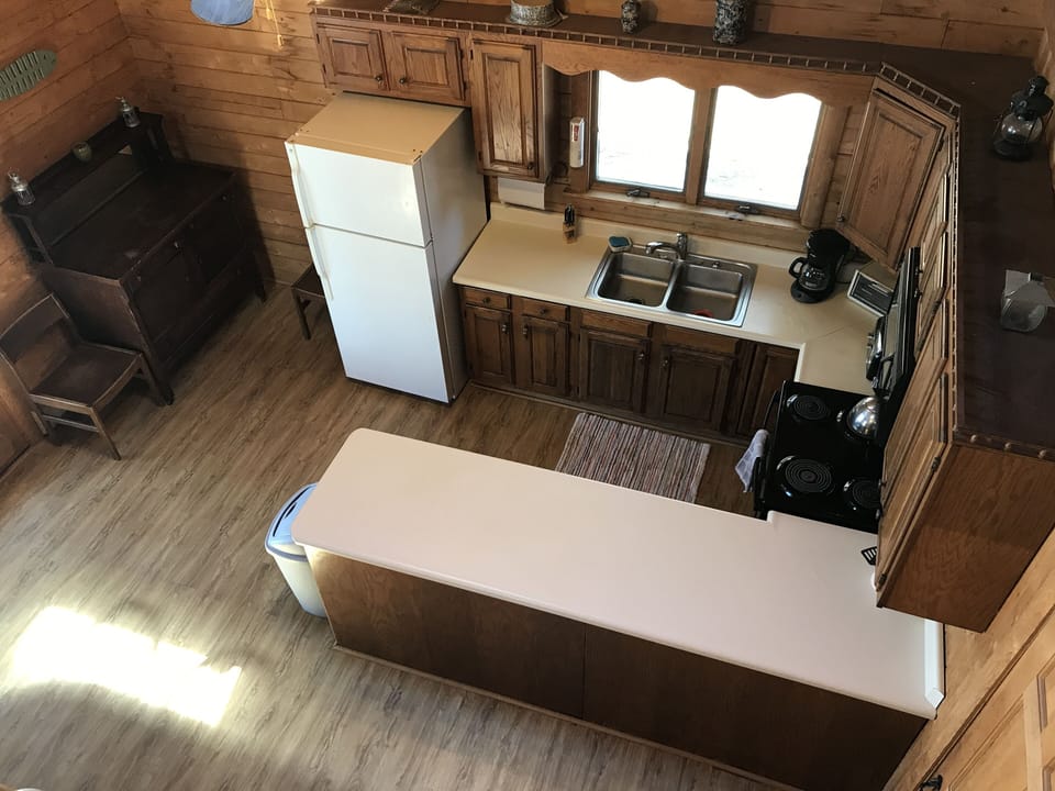 View of kitchen from above