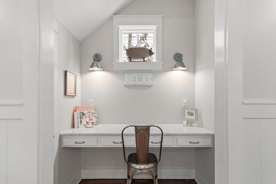 Desk area off kitchen