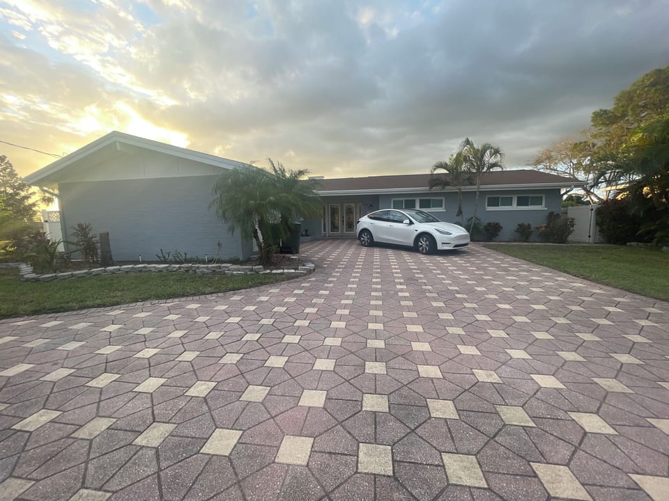 Front of the house from the driveway 