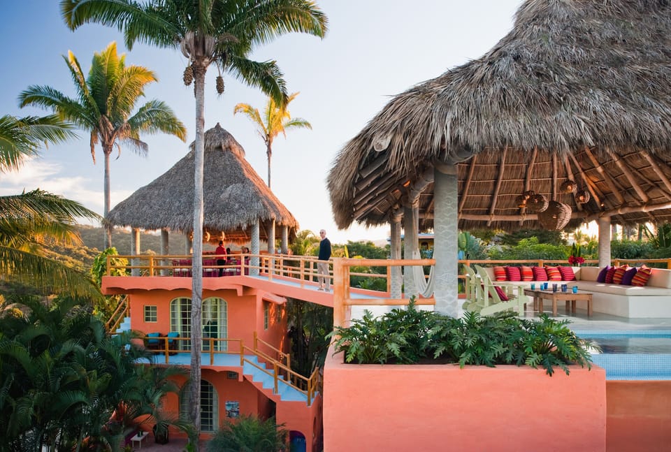 View of the living room and Kitchen Palapas